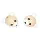 BEAD WOOD TEDDY BEAR 25MM 4PCS