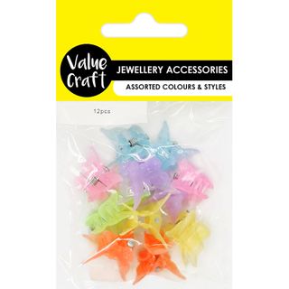 Butterfly Clips Brights 12Pcs