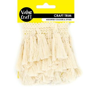 Natural Cotton Tassel Trim 1.5M