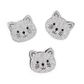 FELT SHAPES SILVER GLITTER CATS 6PCS