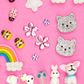 Felt Shapes Silver Glitter Cats 6Pcs