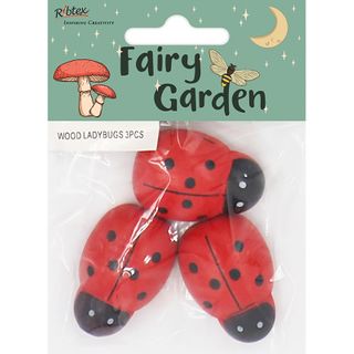 WOOD LADYBUGS 3PCS