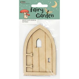WOOD FAIRY DOOR W KEYHOLE