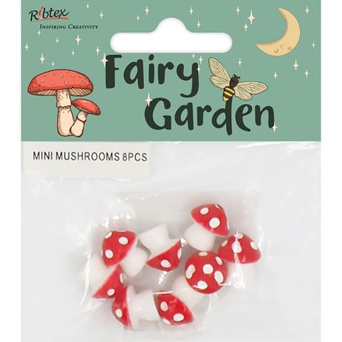 MINI MUSHROOMS RED 8PCS