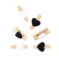 WOOD PEGS HEARTS 6PCS