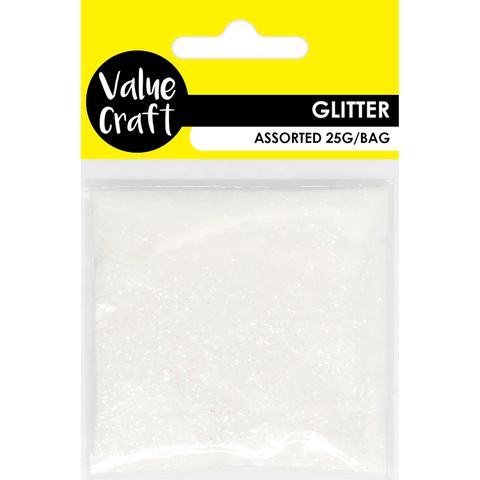 CRAFT GLITTER IN BAG WHITE 25G