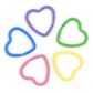J ACC METAL HEART KEY RING MULTI 5PCS