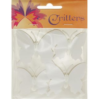 Butterfly DIY White Plastic 4Pcs