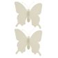 Craft Butterfly Diy Wht Plastic 7Cm 2Pc
