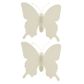 CRAFT BUTTERFLY DIY WHT PLASTIC 7CM 2PCS