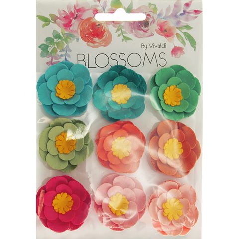 Bright Assorted Cora Flower 9Pcs