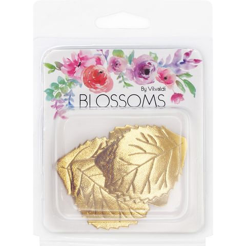 CUT OUT LEAVES GOLD 6pc