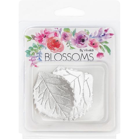Leaf Cut Out Metallic Silver 6Pcs