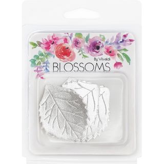 Leaf Cut Out Metallic Silver 6Pcs