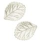 Leaf Cut Out Metallic Silver 6Pcs