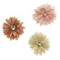 DAISY RHINESTONE CORAL-PINK-RUST 6pc