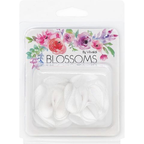 Satin Multi Layer Flower 2Pcs White