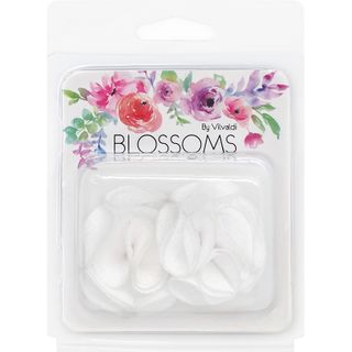 Satin Multi Layer Flower 2Pcs White