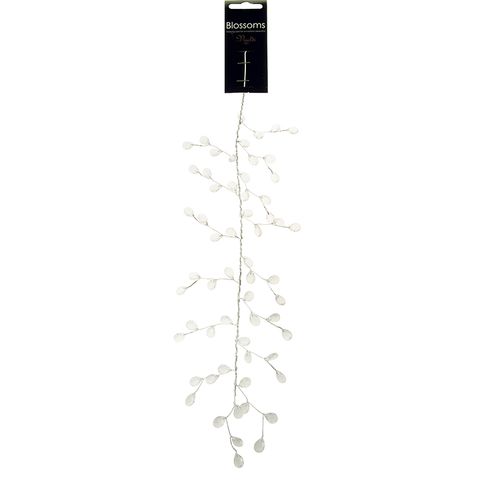 CRYSTAL BEAD SPRAY SILVER 38cm