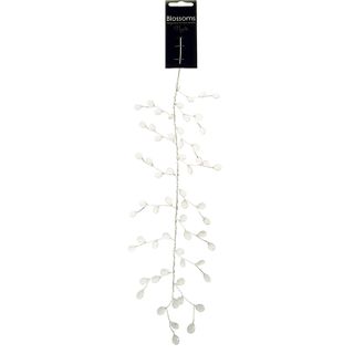 CRYSTAL BEAD SPRAY SILVER 38cm