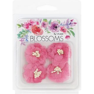 Mini Multi Layer Flower Hot Pink 4Pc