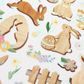 Foil Stickers Easter Wood Bunnies 1pc