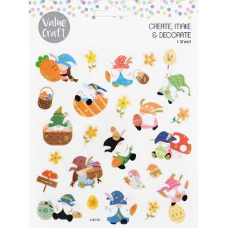 GLITTER STICKERS EASTER GNOMES 1SH