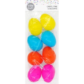 EASTER FILLABLE PLASTIC EGGS 8PCS