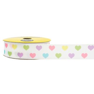 RIB GROSGRAIN 22MM MULTI HEART 3M