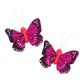 Butterfly Feather 4cm Hot Pink 4Pcs