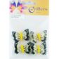 Butterfly Feather 4cm Yellow 4Pcs