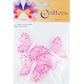 Butterfly Feather Glitter 5cm Pink 3Pcs