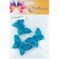 Butterfly Feather Glitter 5cm Turquoise