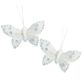 Butterfly Feather Glitter 5cm White 3Pcs