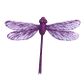 Butterfly Glitter 8cm Purple 2Pcs