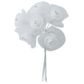 Flower Organza Tulle Diamante 6Head WH