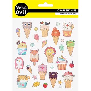 STICKERS IRRIDESCENT ICE CREAMS 1SH