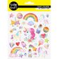 STICKERS GLITTER UNICORN RAINBOWS 1SH