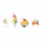 CHARM METAL HAPPY RAINBOW FLOWER 4PCS