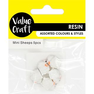 RESIN MINI SHEEP 5PCS