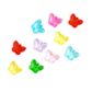 PLASTIC BEADS CLEAR BUTTERFLY MULTI 20G