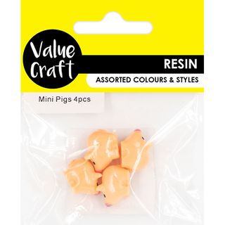 RESIN MINI PIGS 4PCS