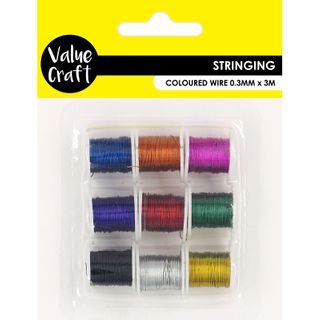 JF 9PC METALLIC COLOURED WIRE 3M