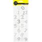 STICKERS METALLIC NUMBERS SILVER 1SH