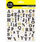 Stickers Foil Letters Black Gold 1Sh