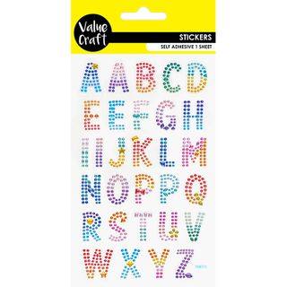 STICKERS CRYSTAL DOTS LETTERS 1SH