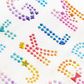 STICKERS CRYSTAL DOTS LETTERS 1SH