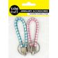 WOVEN PU KEYCHAINS PASTEL 2PCS