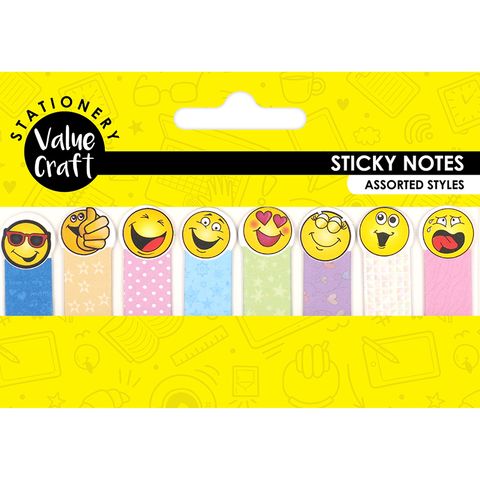 Sticky Marker Tabs Smilies 8Pc