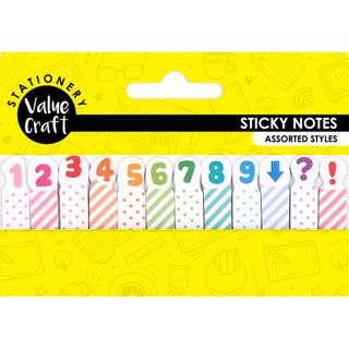 Sticky Marker Tabs Numbers 12Pc